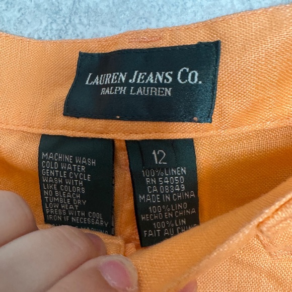 Lauren Jeans Co from Ralph Lauren | 100% Linen Pants Sz 12 - Picture 2 of 5